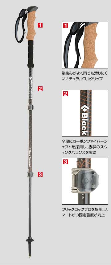 ブラックダイヤモンド 伸縮トレッキングポール