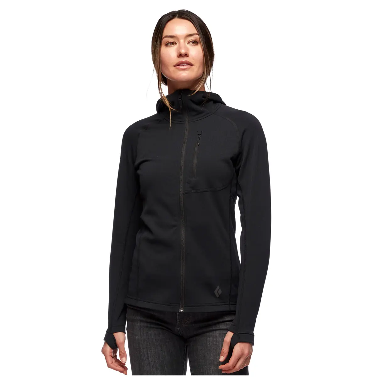 ウィメンズ コエフィシエントフリースフーディー ブラック XS