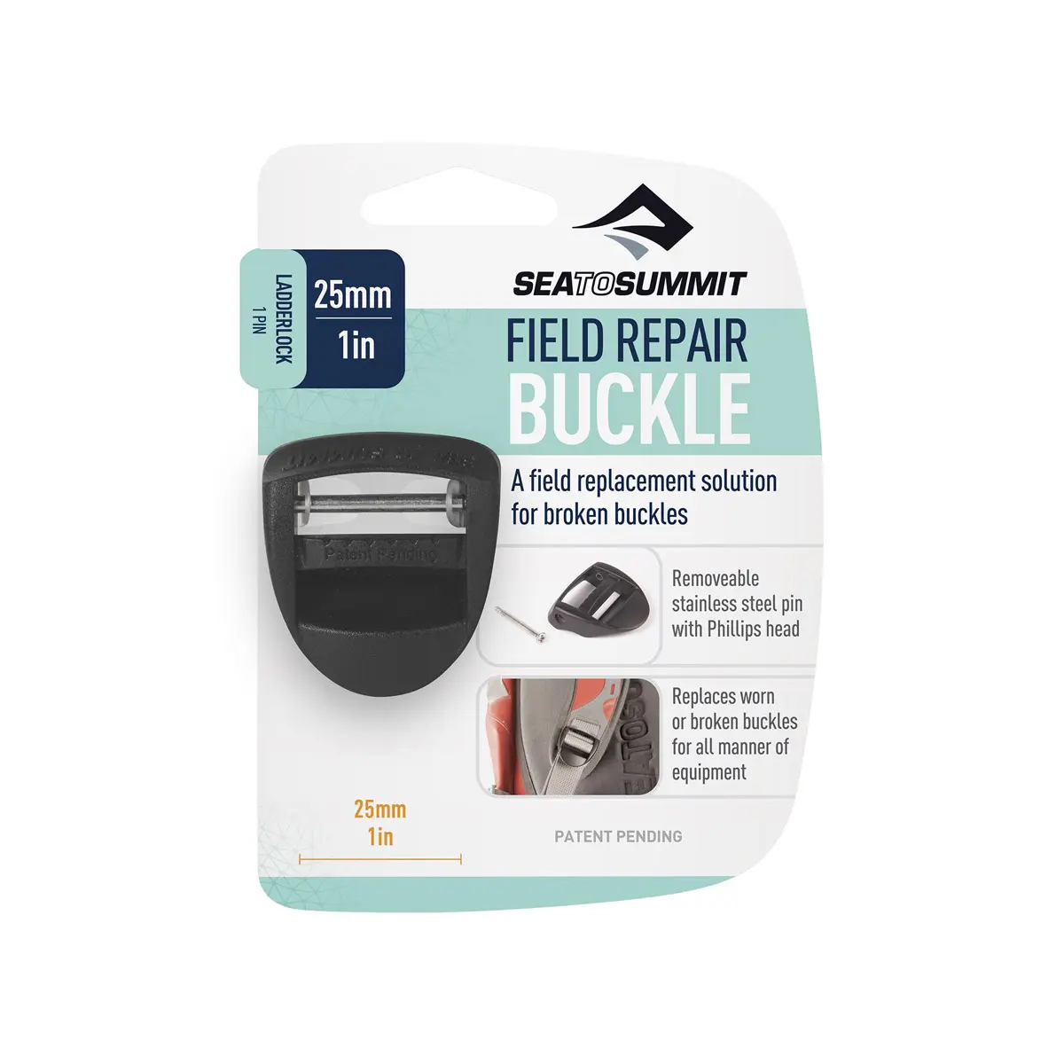 フィールドリペアバックル ラダーロック 1Pin 25mm