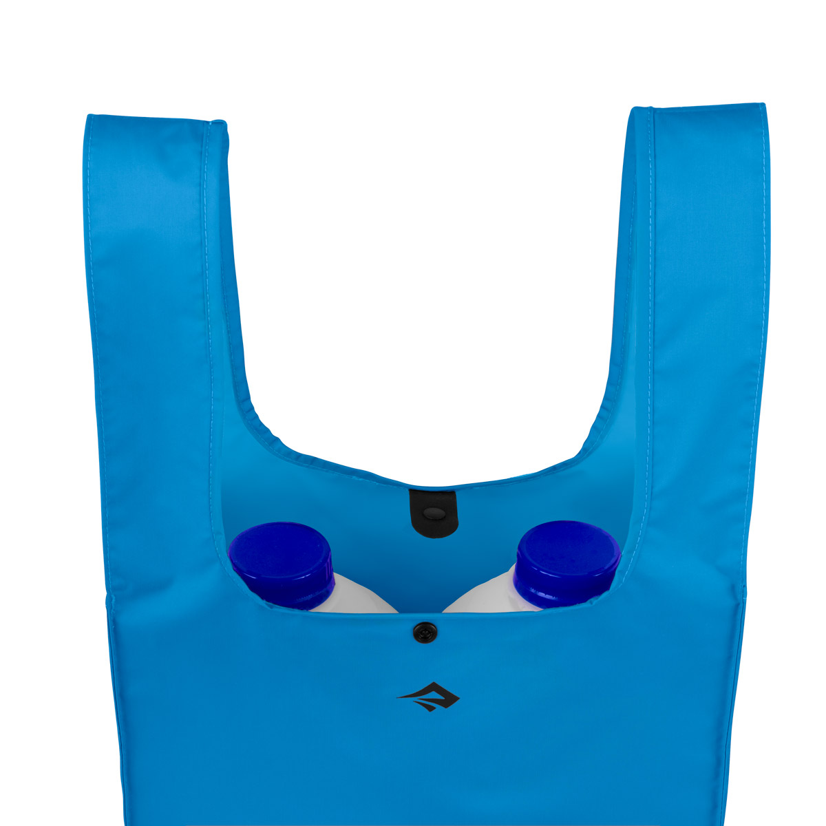 フォールドフラットポケットショッピングバッグ(9L ブルー