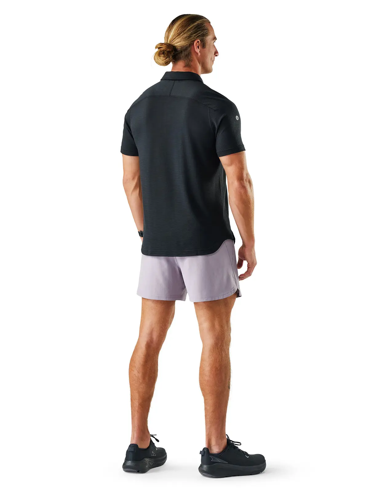 メンズ アクティブメッシュ ポロ ブラック S