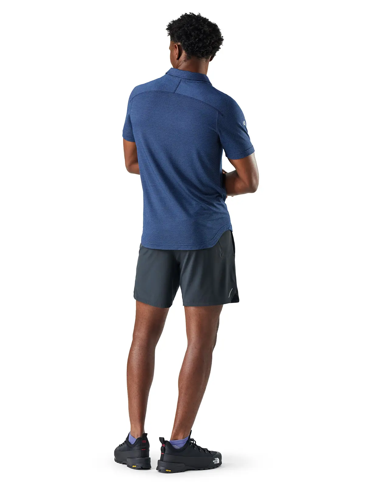 メンズ アクティブメッシュ ポロ ナイトフォールブルー/ディープネイビー S