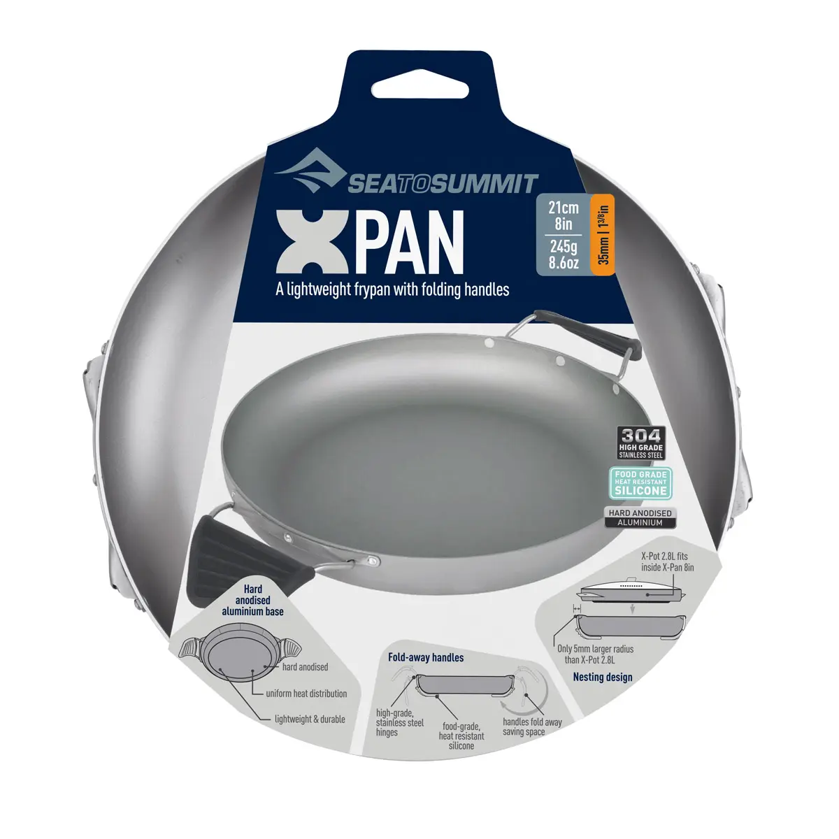 【OUTLET】X-パン (8インチ) チャコール