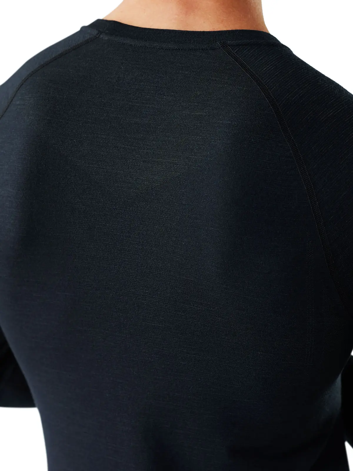 メンズ イントラニット オールシーズンメリノベースレイヤー クルー ブラック S