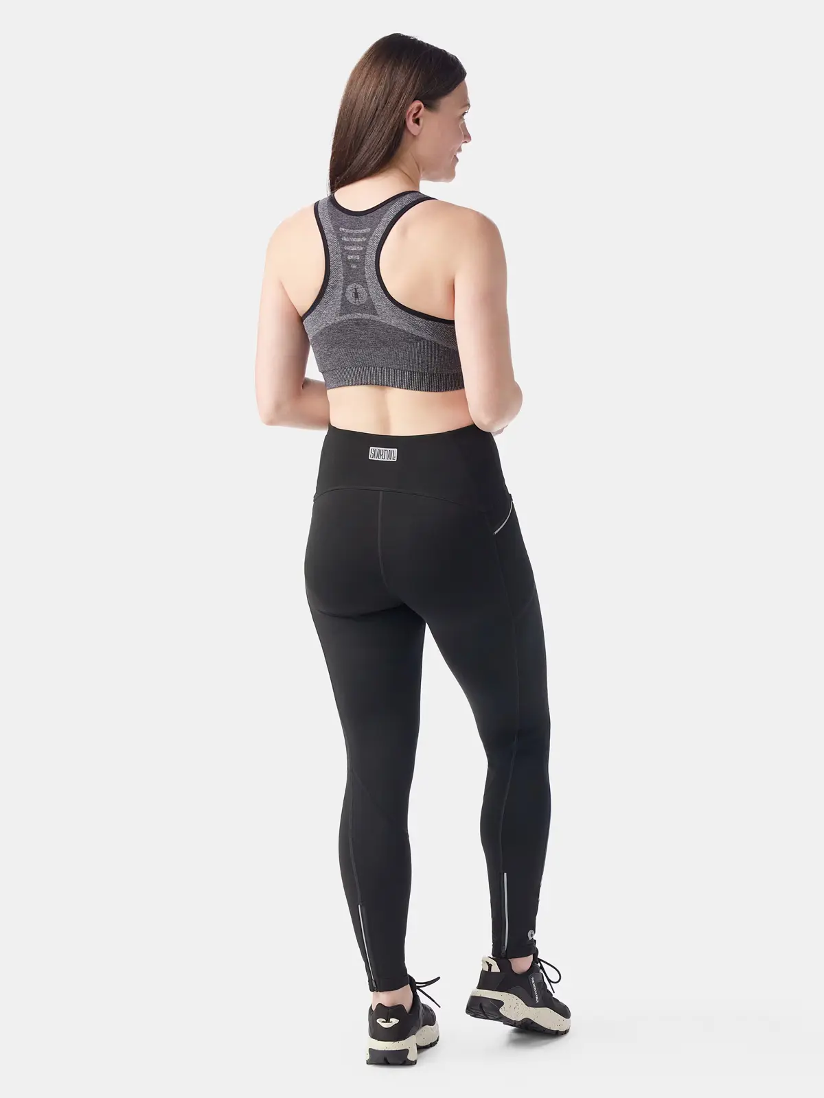 ウィメンズ イントラニット レーサーバックブラ ブラックヘザー XS