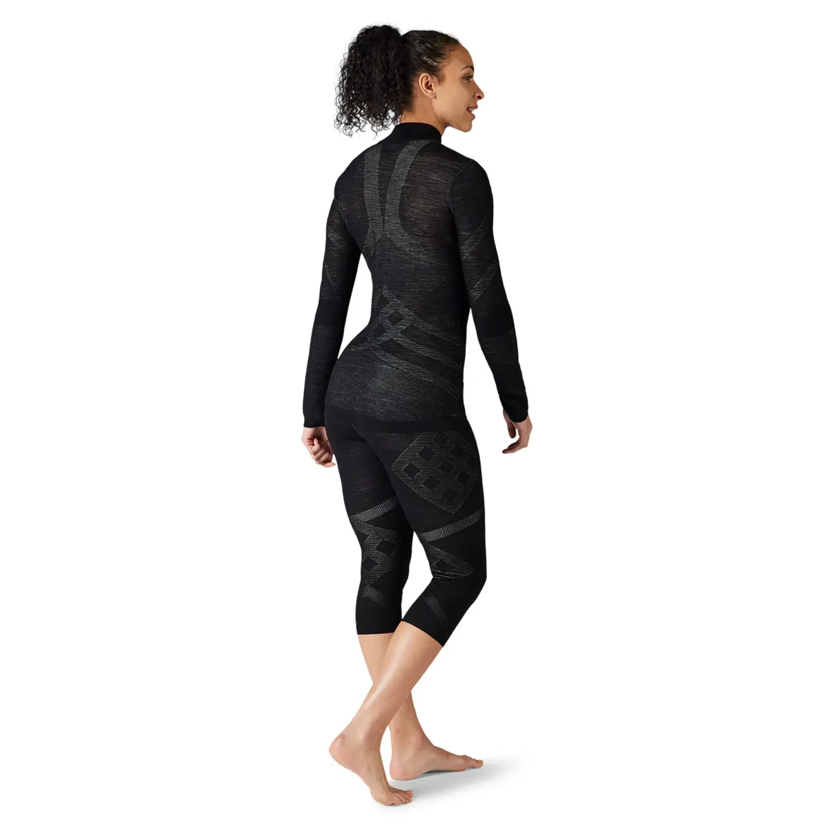 【OUTLET】ウィメンズ イントラニットメリノ200 1/4ジップ (ブラック/ホワイト XS) ブラック/ホワイト XS