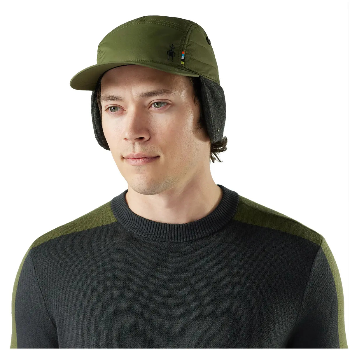 スマートウール イヤーフラップ 5パネルハット ウィンターモス