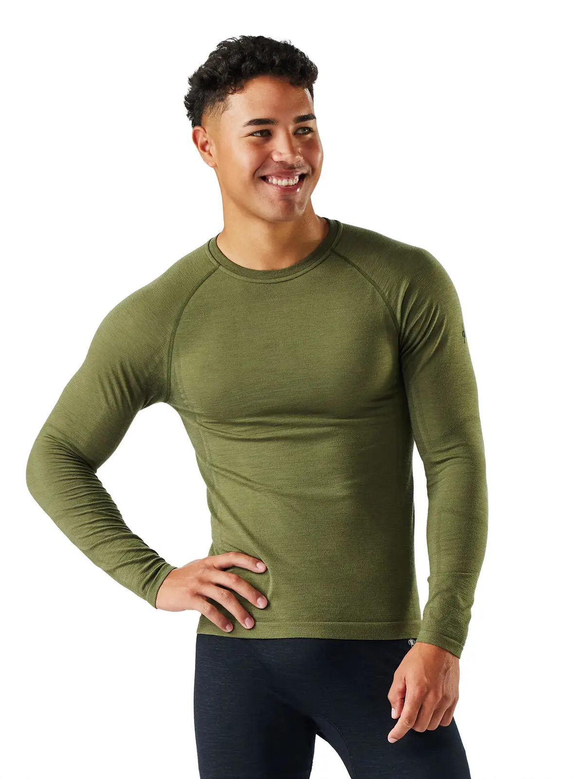 メンズ イントラニット オールシーズンメリノベースレイヤー クルー ウィンターモス S