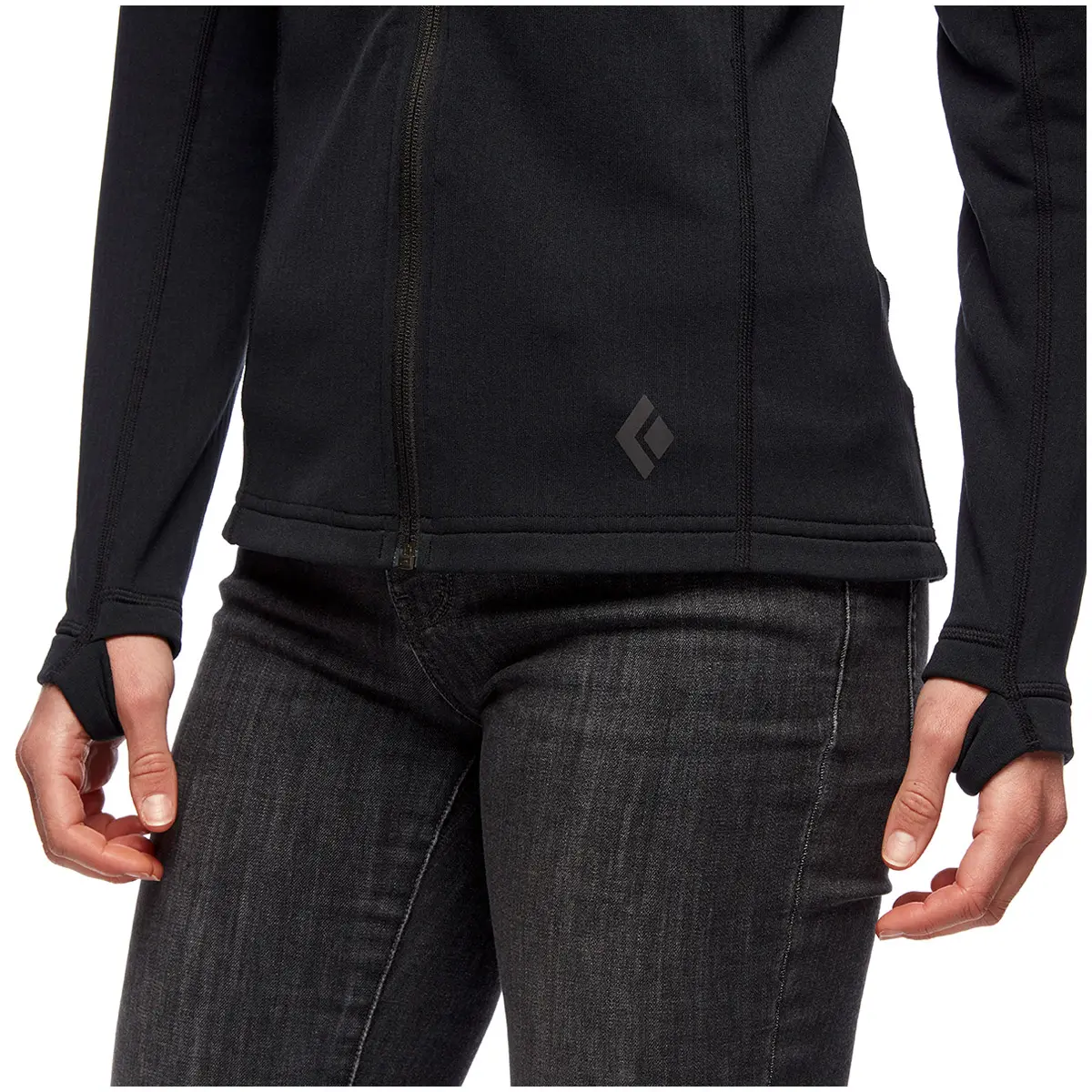 ウィメンズ コエフィシエントフリースフーディー ブラック XS