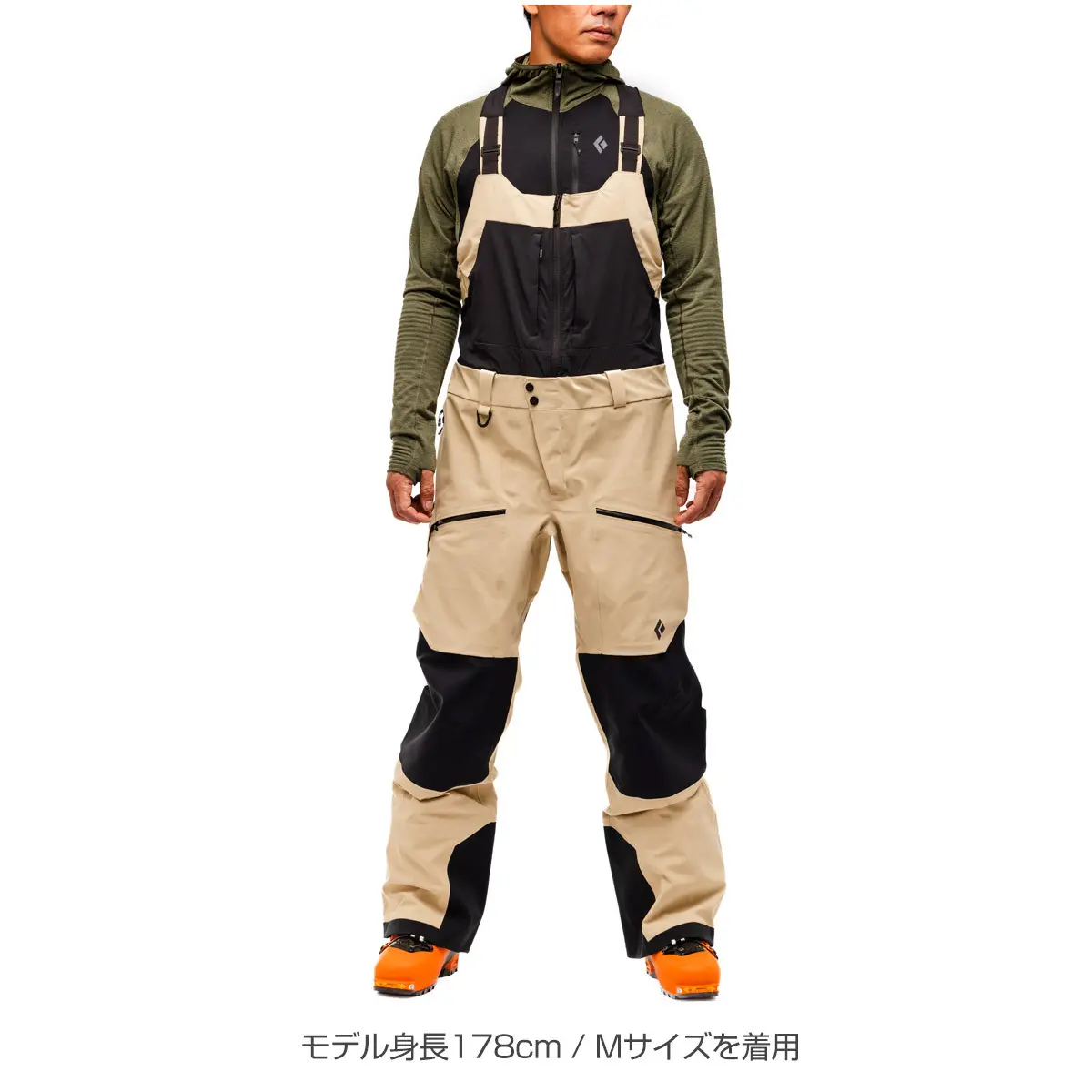 【OUTLET】メンズ リーコンストレッチプロビブ (カーキ/スモーク S) カーキ/スモーク S