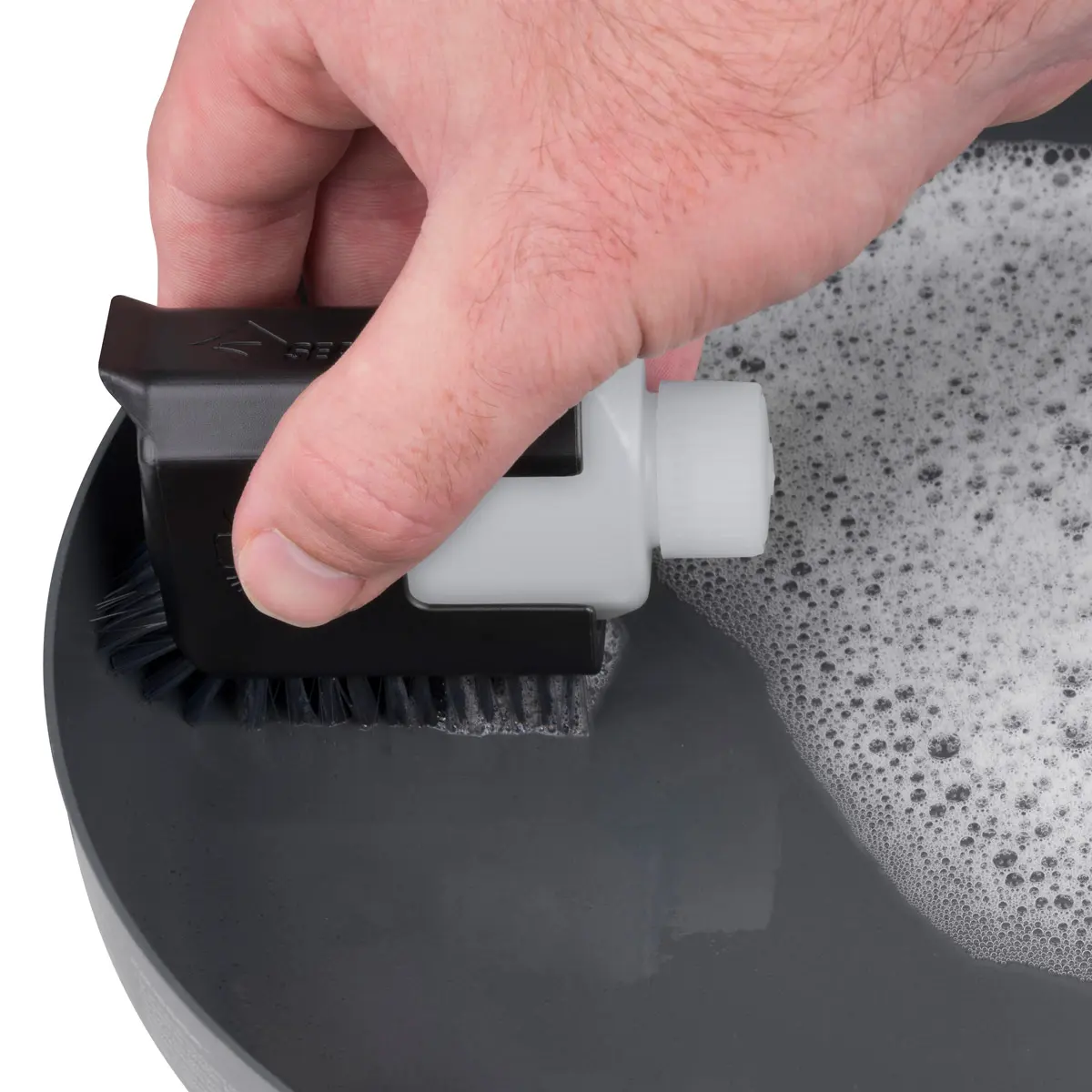 キャンプキッチンポットスクラバー ブラック