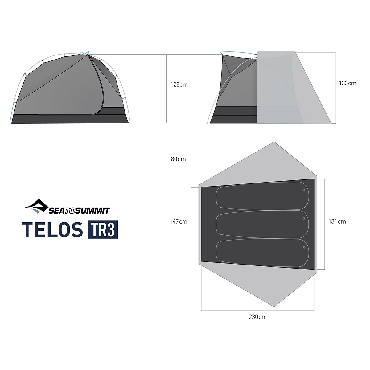 テロスTR3テント(グレー): シートゥサミット | ロストアローオンライン ...