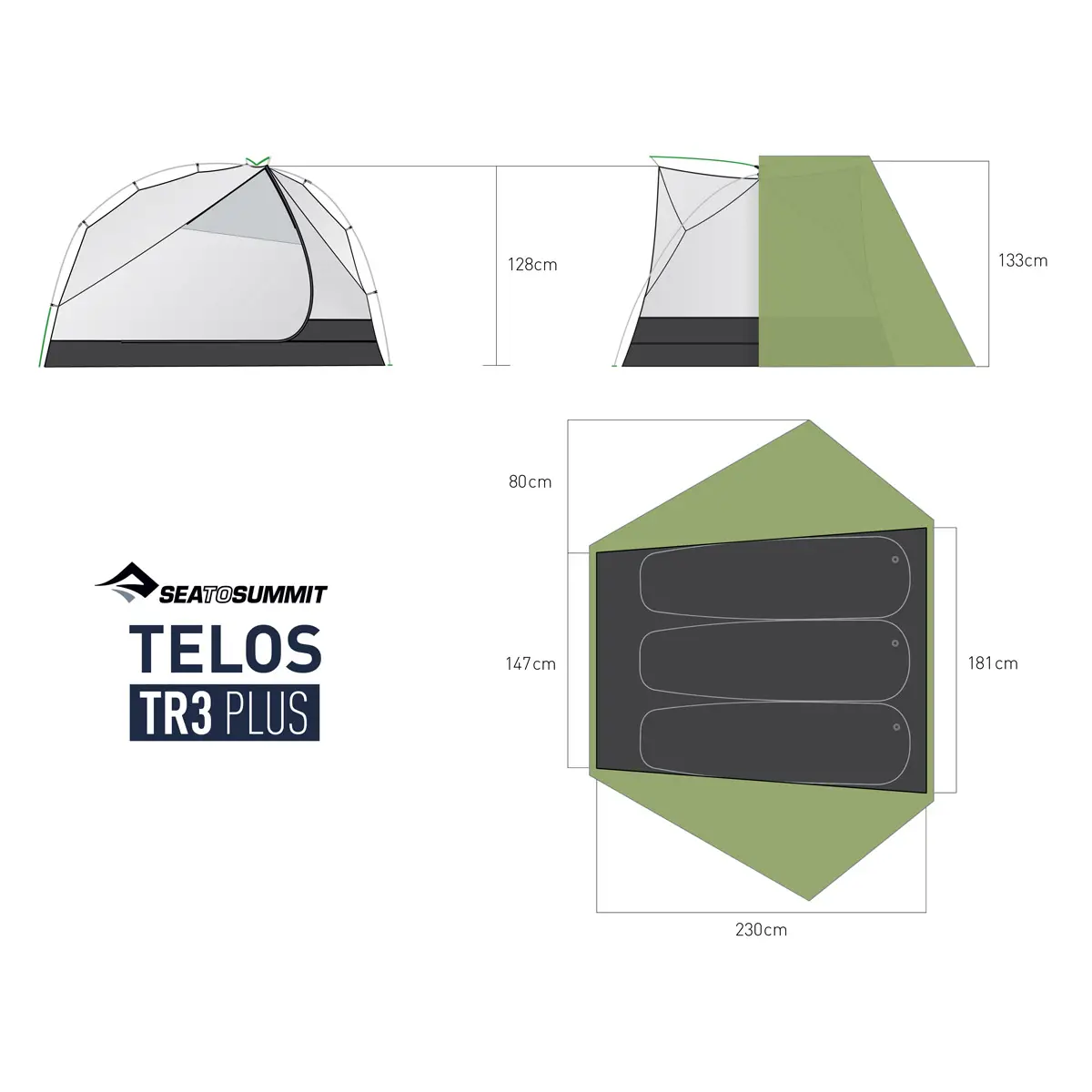 テロスTR3プラステント グリーン