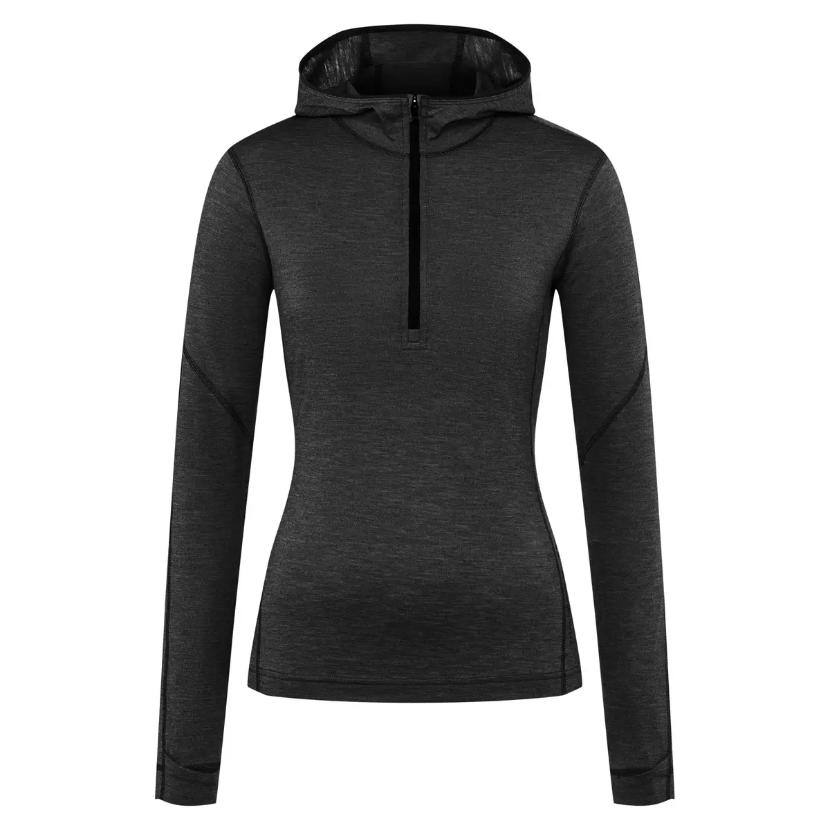 【OUTLET】ウィメンズ ソリューション150メリノベースレイヤー1/4ジップフーディー (ブラック M) ブラック M