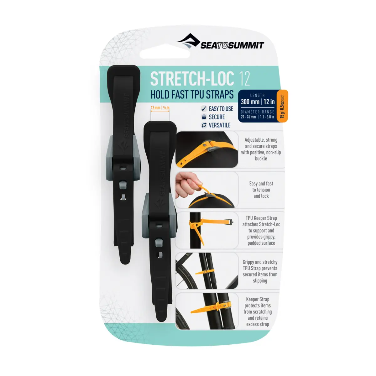 ストレッチロック ブラック 12(12mmx300mm2Pack)