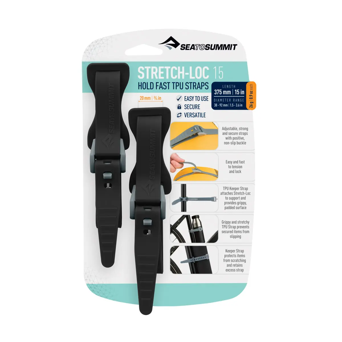 ストレッチロック ブラック 15(20mmx375mm2Pack)