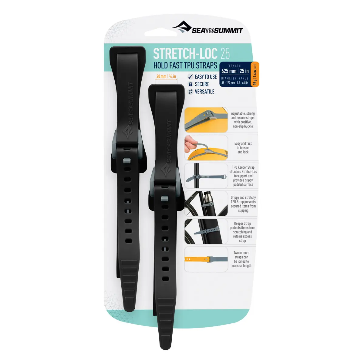 ストレッチロック ブラック 25(20mmx625mm2Pack)