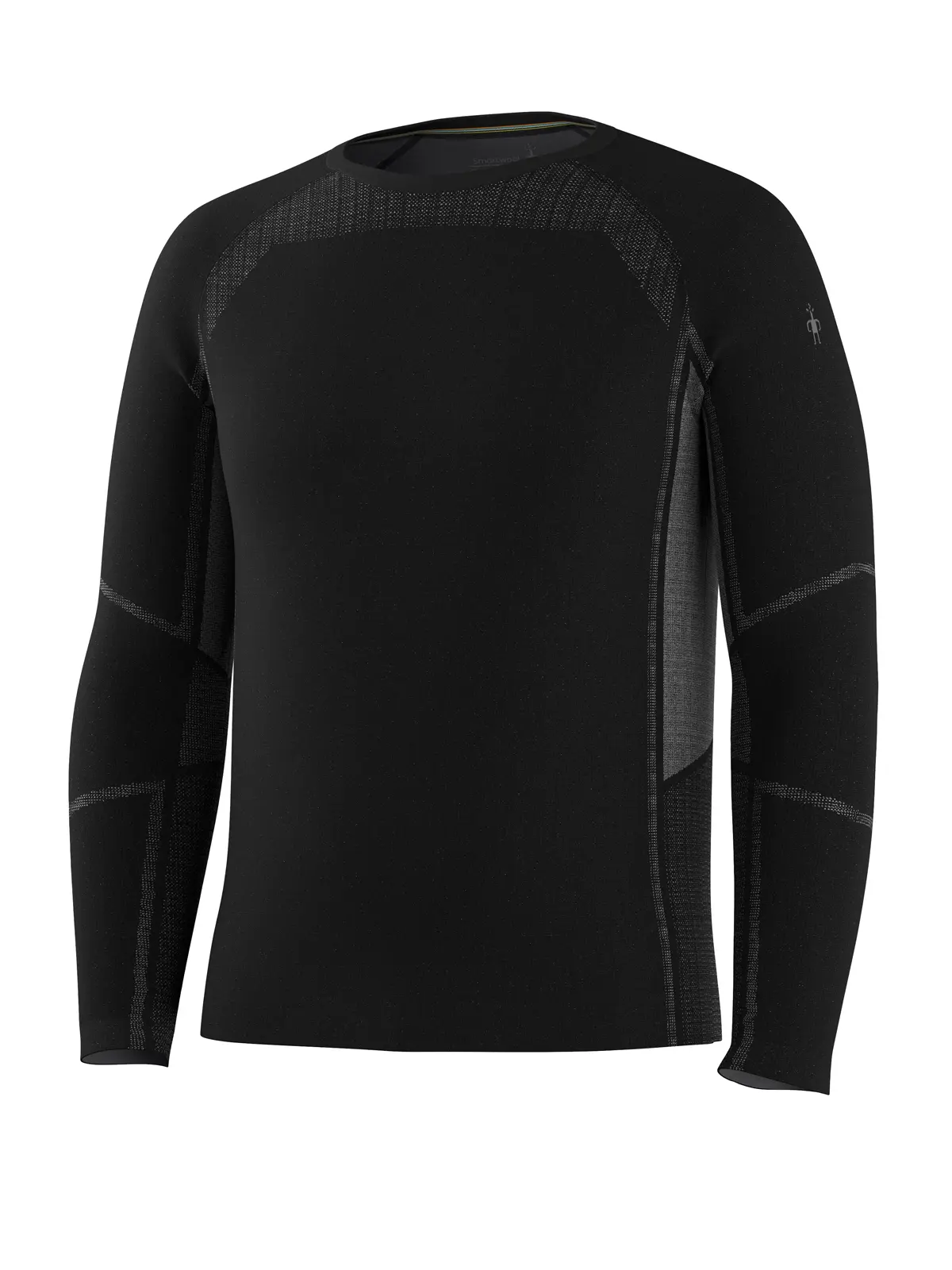 メンズ イントラニット オールシーズンメリノベースレイヤー クルー ブラック S