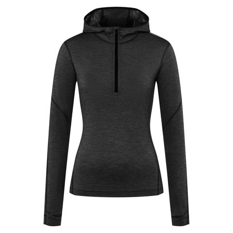 【OUTLET】ウィメンズ ソリューション150メリノベースレイヤー1/4ジップフーディー (ブラック M)