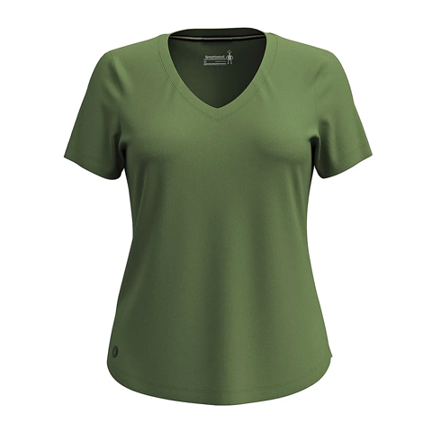 【OUTLET】ウィメンズ アクティブウルトラライト Vネックショートスリーブ (ファーングリーン XS)