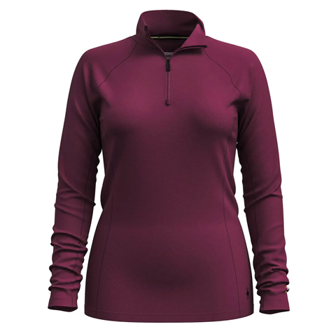 【OUTLET】ウィメンズ クラシックオールシーズンメリノ ベースレイヤー1/4ジップ (エッグプラント XS)