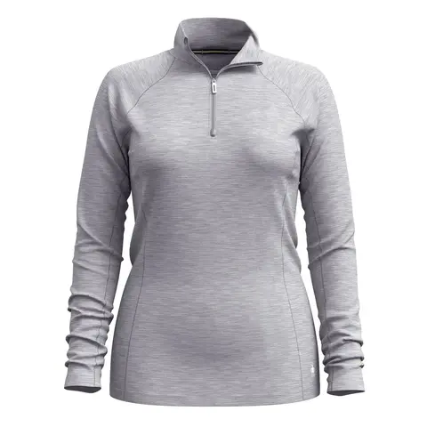 【OUTLET】ウィメンズ クラシックオールシーズンメリノ ベースレイヤー1/4ジップ (ライトグレーヘザー M)