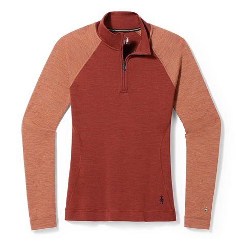 【OUTLET】ウィメンズ クラシックサーマルメリノ ベースレイヤー1/4ジップ (ピーカンブラウンヘザー XS)