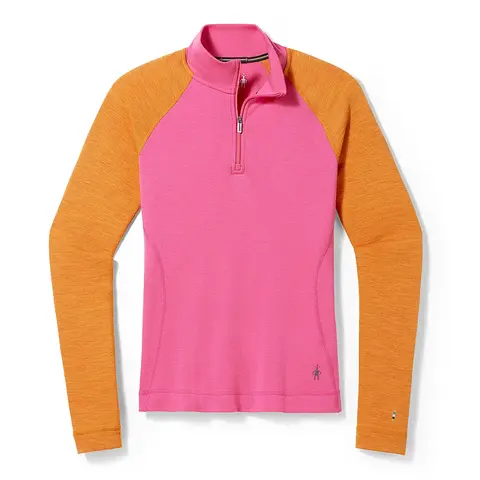 【OUTLET】ウィメンズ クラシックサーマルメリノ ベースレイヤー1/4ジップ (パワーピンク M)