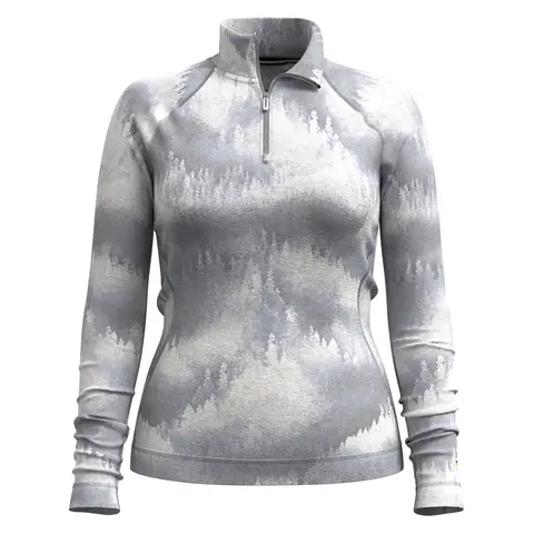 【OUTLET】ウィメンズ クラシックサーマルメリノ ベースレイヤー1/4ジップ (ライトグレーフォギーパイン XS)