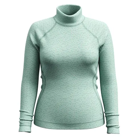 【OUTLET】ウィメンズ サーマルメリノ リブタートルネック (アークティックグリーンヘザー XS)