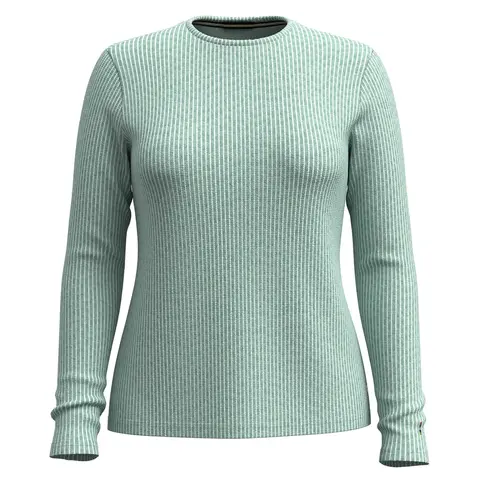【OUTLET】ウィメンズ サーマルメリノ リブクルー (アークティックグリーンヘザー XS)