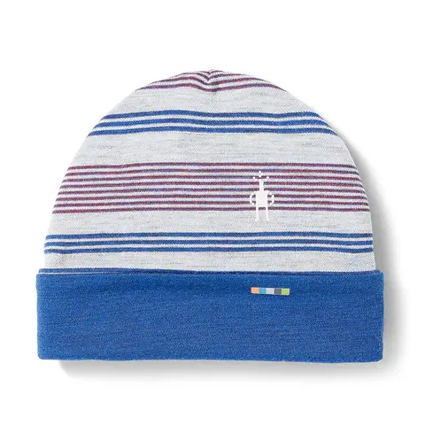【OUTLET】キッズ サーマルメリノ リバーシブルパターンカフドビーニー (ウィンタースカイマルチストライプ SM)