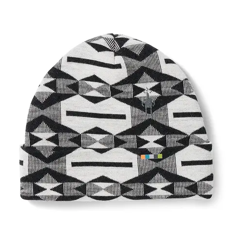 【OUTLET】キッズ サーマルメリノ リバーシブルパターンカフドビーニー (ブラックコライディングクラウズ SM)